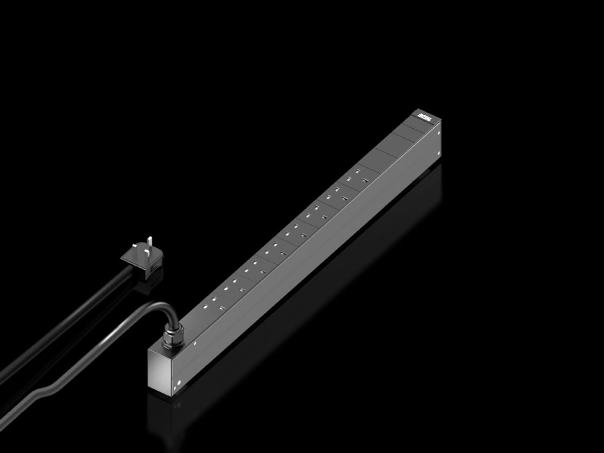 Rittal PDU basic UK 13A/230V, 1~, UK Plug 8x BS1363 (7979811) thumbnail