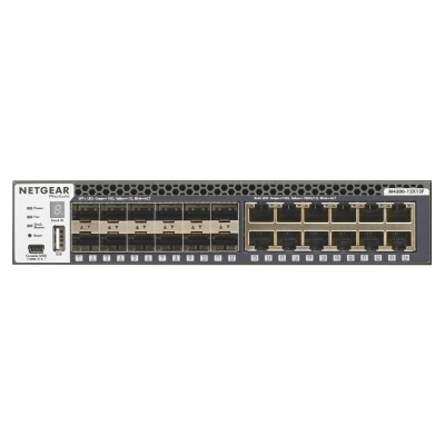 NETGEAR M4300-12X12F Managed L2/L3 10G Ethernet (100/1000/10000) 1U Zwart (XSM4324S-100NES) thumbnail
