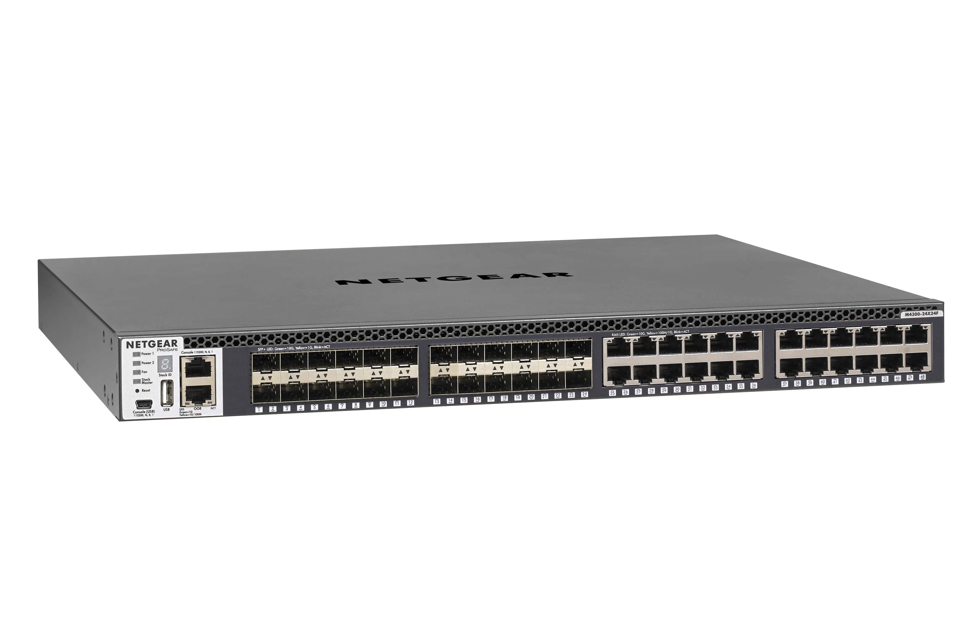 NETGEAR M4300-24X24F Managed L2/L3/L4 10G Ethernet (100/1000/10000) 1U Zwart (XSM4348S-100NES) thumbnail