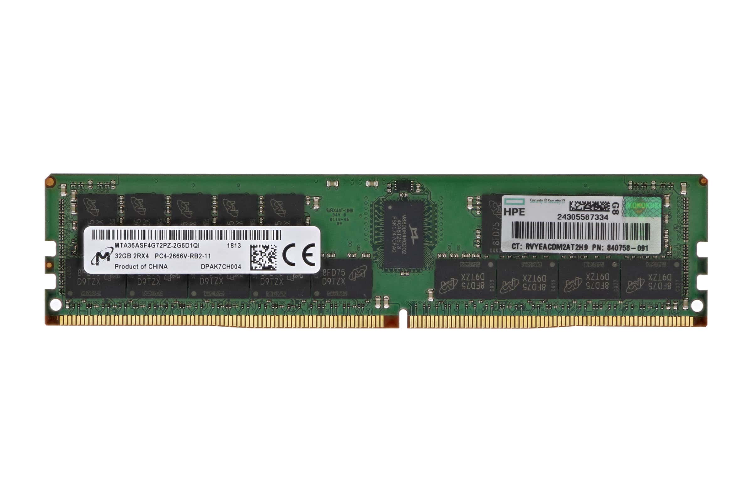 HP 32GB Dual Rank X4 DDR4-2666 (840758-091-R) thumbnail
