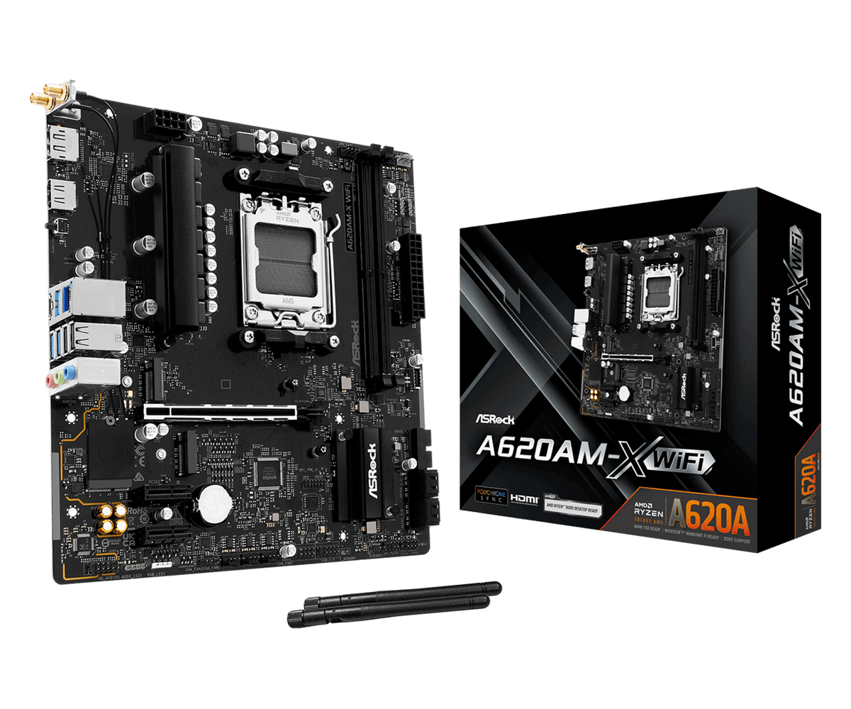 ASRock A620AM-X WiFi Mainboard (90-MXBSU-A0UAYZ) thumbnail