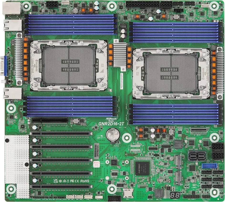 ASRock GNR2D16-2T, 2xSKT, LGA 4710, Intel Xeon 6, SoC, SATA, NVMe, 2xM.2, 2x10GbE, IPMI (GNR2D16-2T) thumbnail