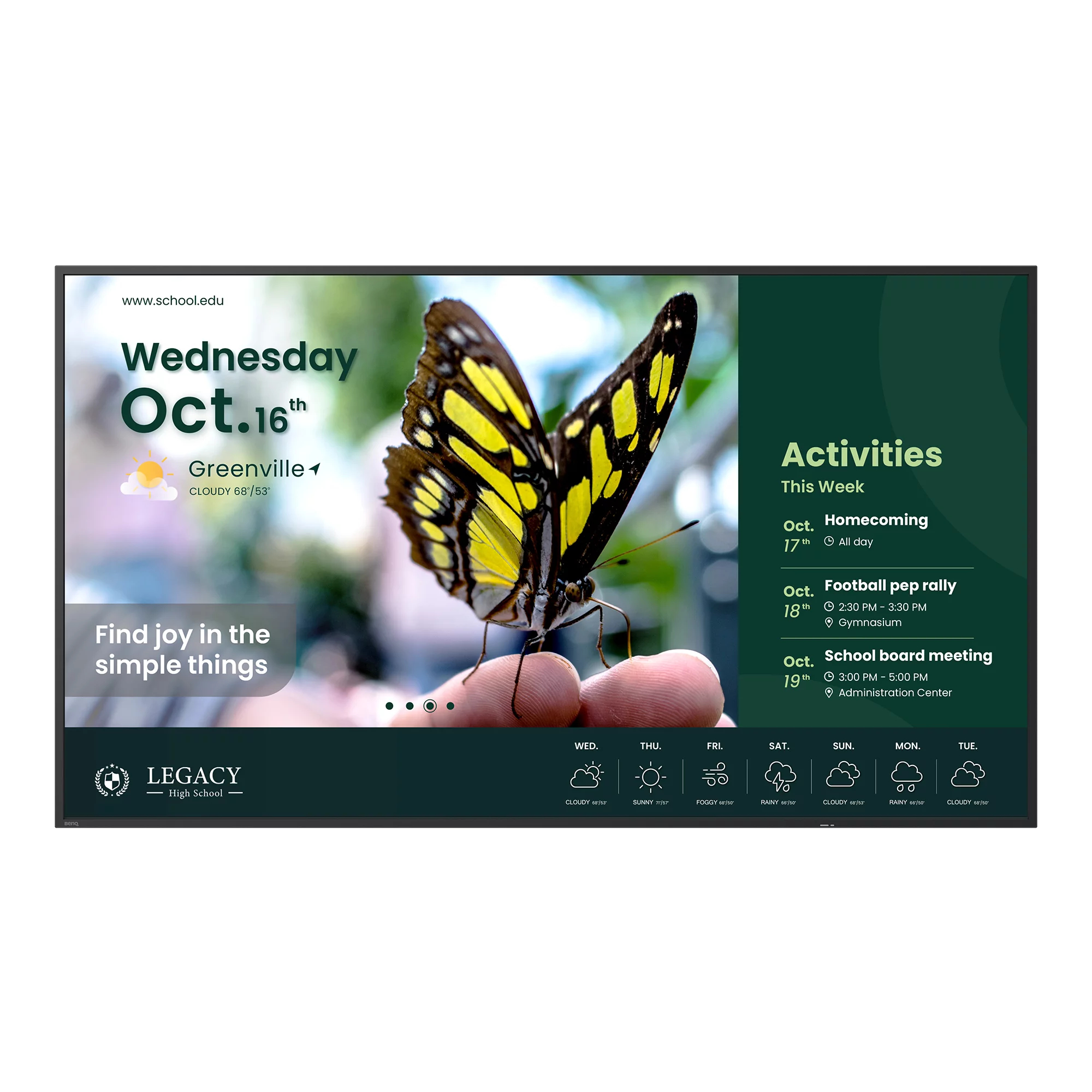 BenQ ST5504 Digitale signage flatscreen 139,7 cm (55") LCD 350 cd/m² 4K Ultra HD Zwart Type processor Android 18/7 (9H.S41TB.RE) thumbnail