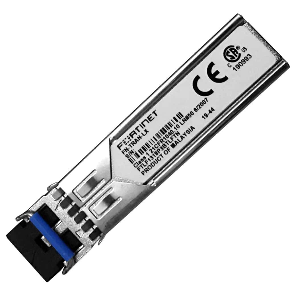Fortinet 1GE SFP LX transceiver module 1GE SFP LX transceiver module, 10km range, -40C to 85C, over SMF, for systems with SFP an (FN-TRAN-LX-EU) thumbnail