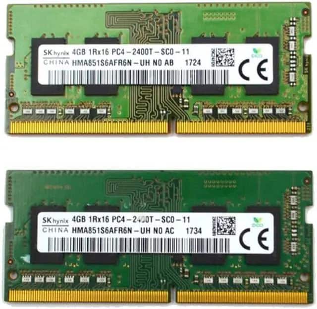 HYNIX 4GB (1*4GB) 1RX16 PC4-19200T-S DDR4-2400MHZ SODIMM (HMA851S6AFR6N-UH) thumbnail