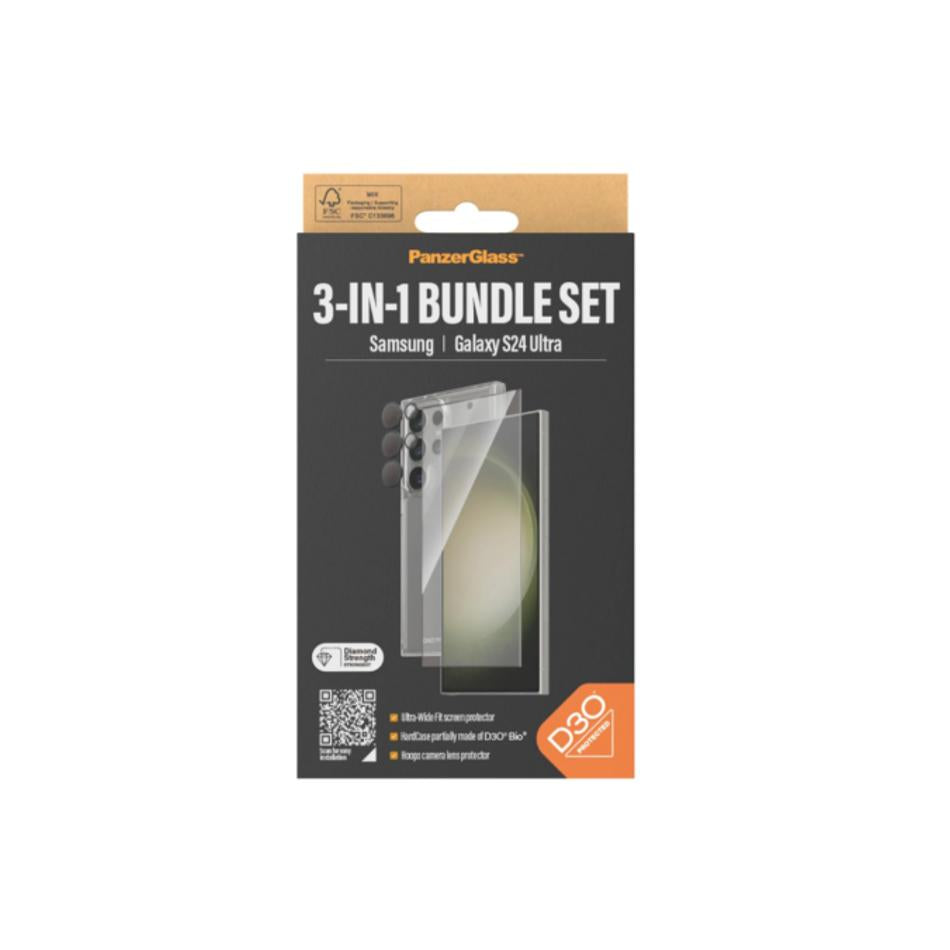 PanzerGlass 3-in-1 Pack Samsung Galaxy S24 -Ultra-Wide Fit (B1213+7350) thumbnail