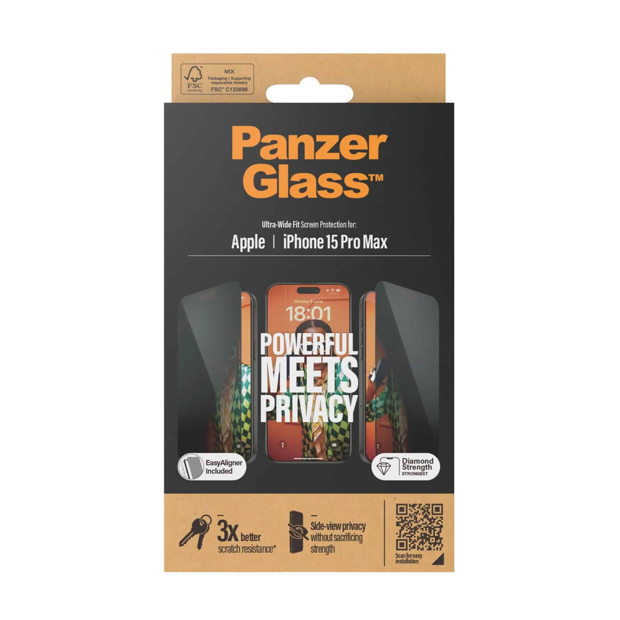 PanzerGlass PG Scrn iPhone 15 Pro Max UWF Priv (P2812) thumbnail