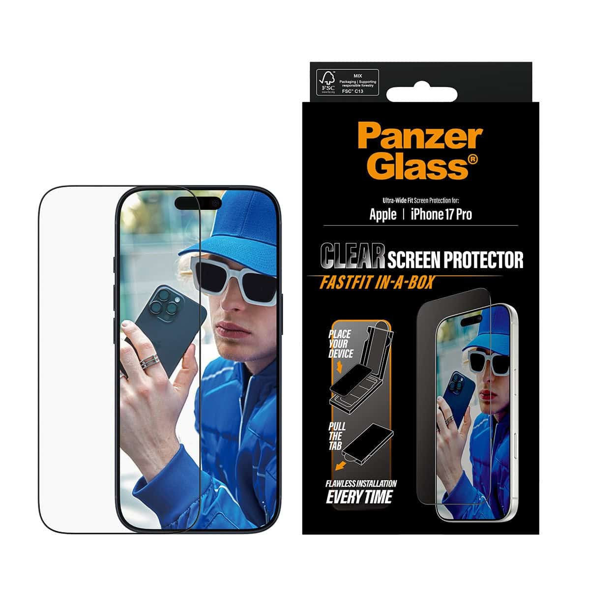 PanzerGlass PG Scrn iPhone 17 Pro UWF FF in a box (PG48188) thumbnail