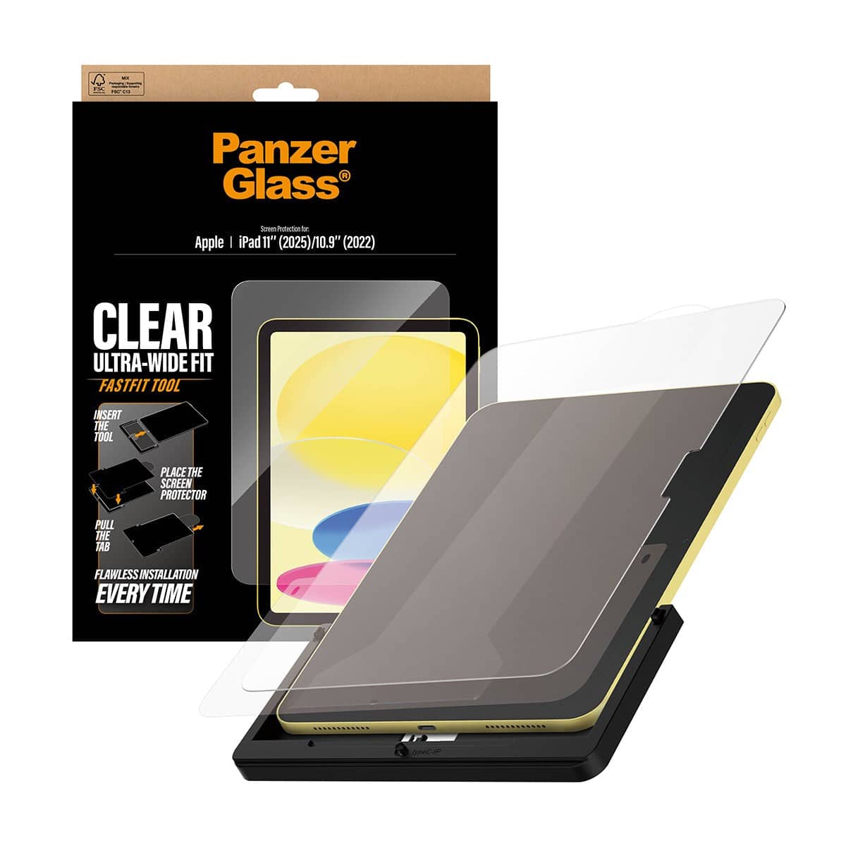 PanzerGlass Stealth Screen Protector w. Black Frame iPhone 17 | iPhone 16 Pro | Ultra-Wide Fit w. Fastfit in-a-box (PG54911) thumbnail