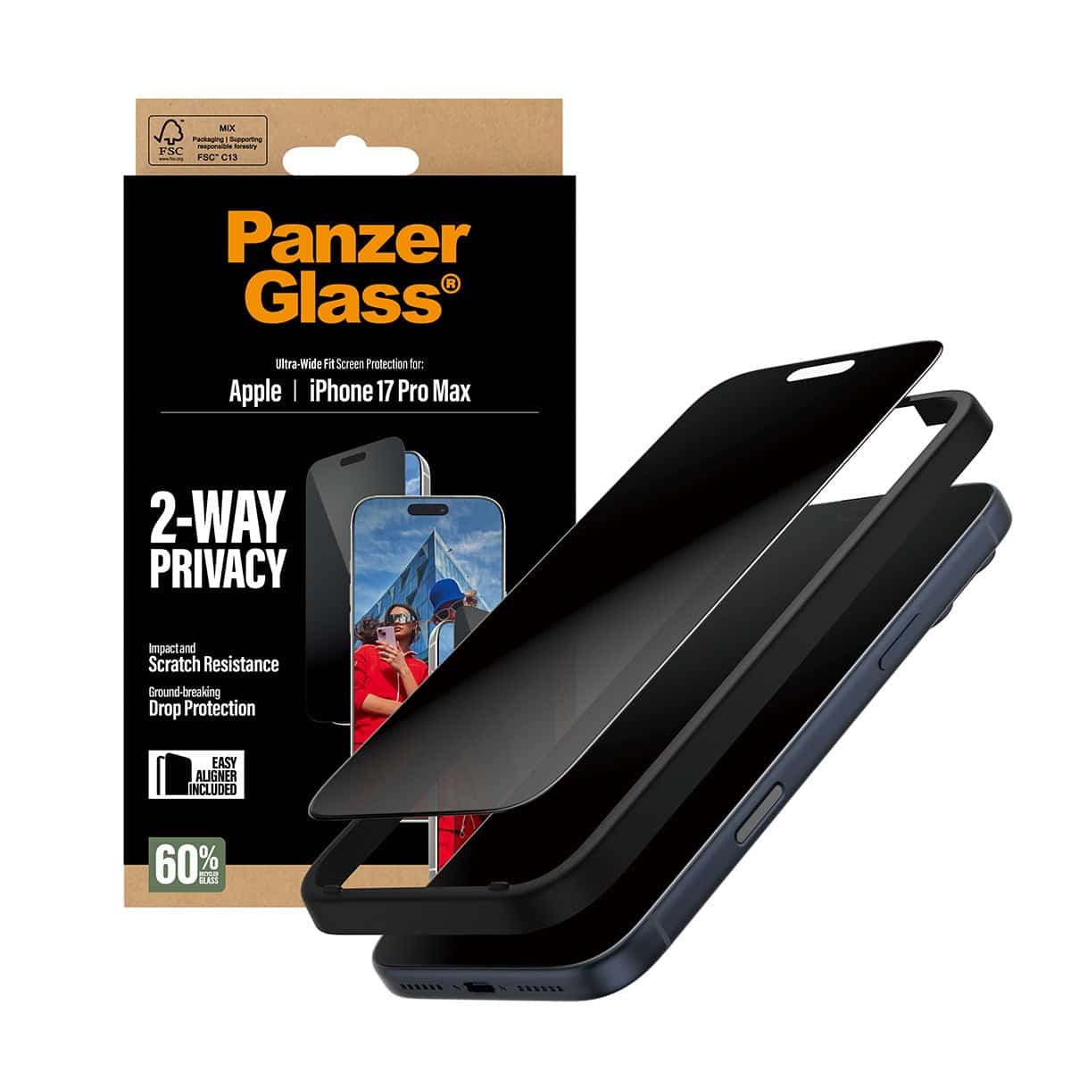 PanzerGlass PG Priv Scrn iPhone 17 PM UWF WA (PG75492) thumbnail