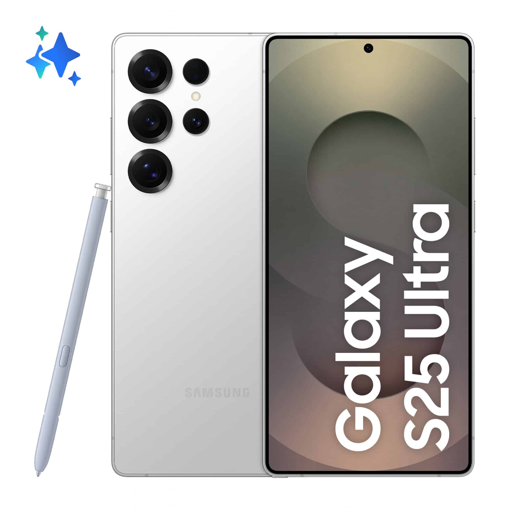 Samsung Galaxy S25 Ultra 17,5 cm (6.9) Dual SIM Android 15 5G USB Type-C 12 GB 256 GB 5000 mAh Zilver, Wit (SM-S938BLGDEUB) thumbnail