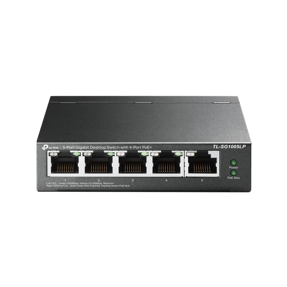 TP-Link TL-SG1005LP netwerk-switch Unmanaged Gigabit Ethernet (10/100/1000) Power over Ethernet (PoE) Zwart (SG1005LP) thumbnail