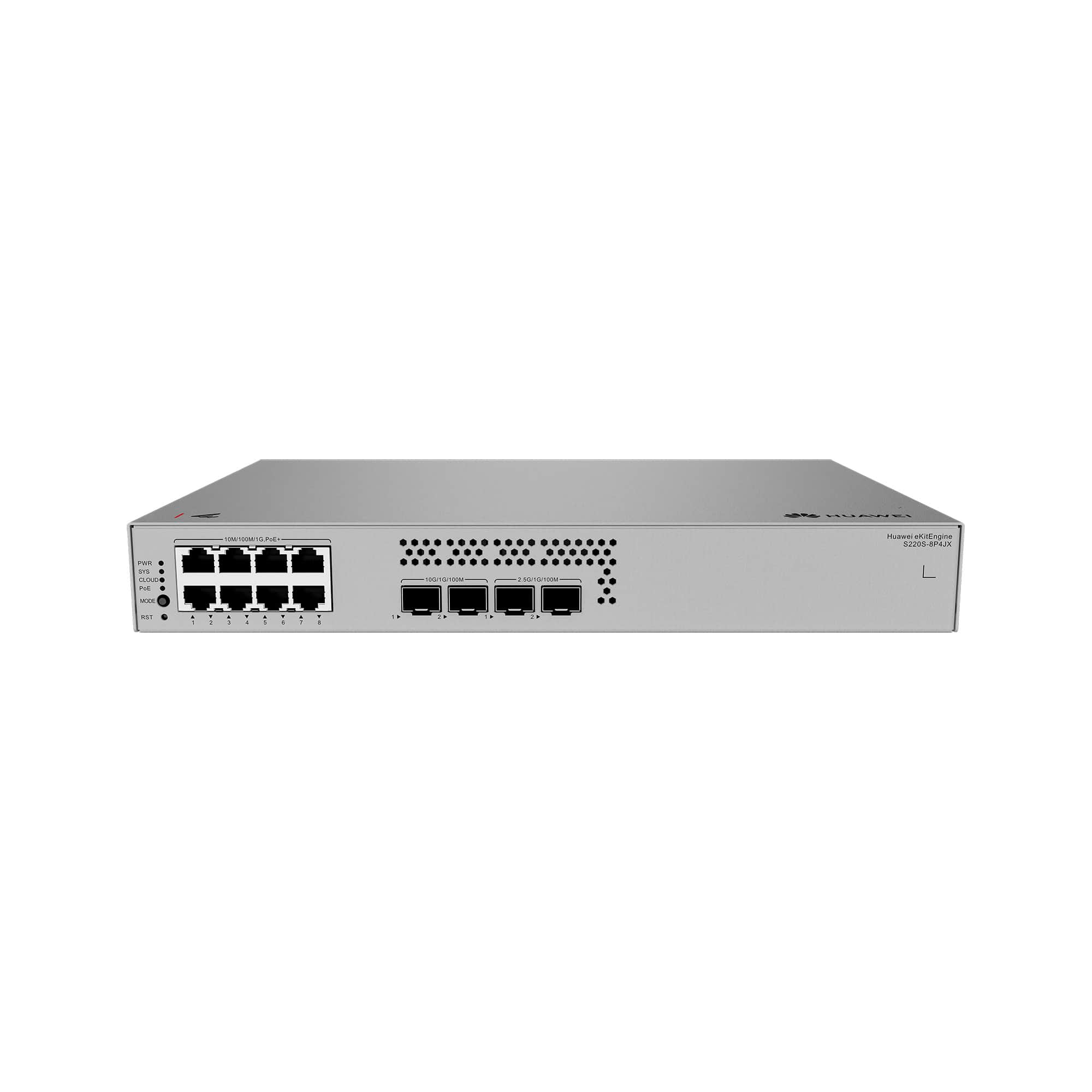 Huawei S220S-8P4JX Gigabit PoE switch - 2x 2.5G SFP - 2x SFP+ (S220S-8P4JX) thumbnail