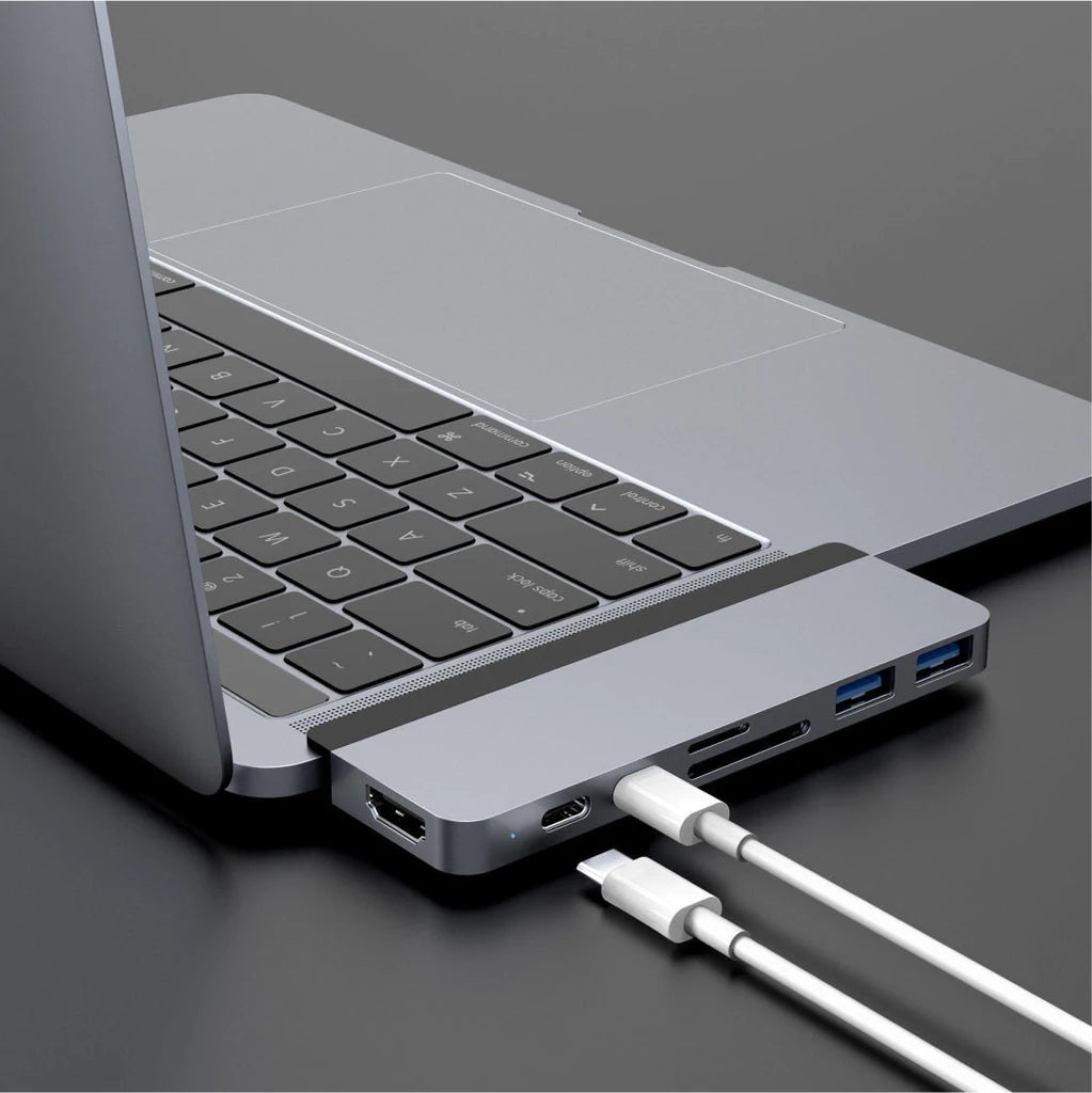 Targus HyperDrive Duo 7-in-2 Hub - Docking station - USB-C x 2 (HD28C-GRAY) thumbnail