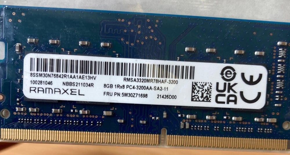 Lenovo MEMORY SODIMM8GB DDR43200Ramaxel (5M30Z71698) (5M30Z71698) thumbnail