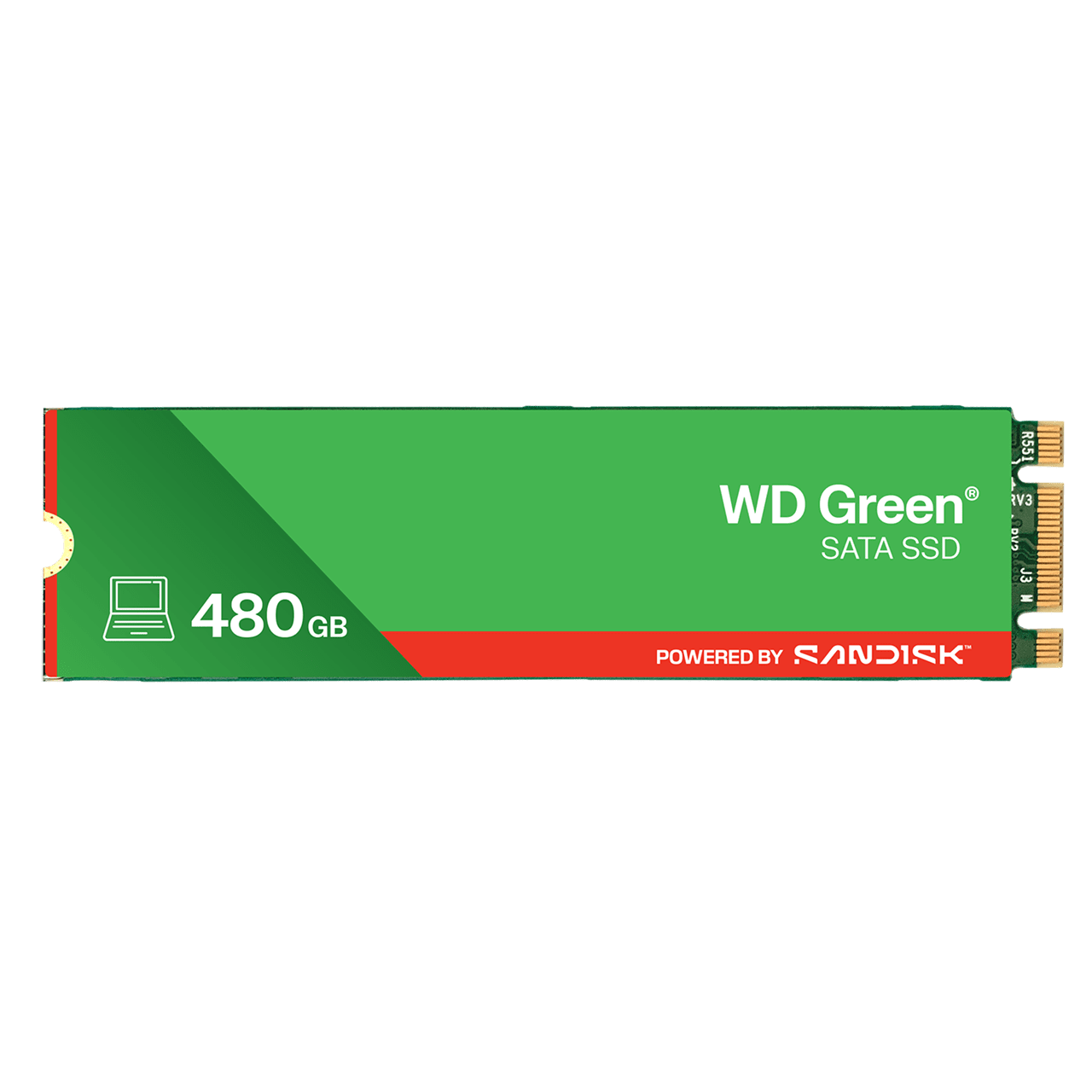 Sandisk SSD Green 480GB M.2 7mm SATA Gen 4 (WDS480G3G0B-00BJF0) thumbnail