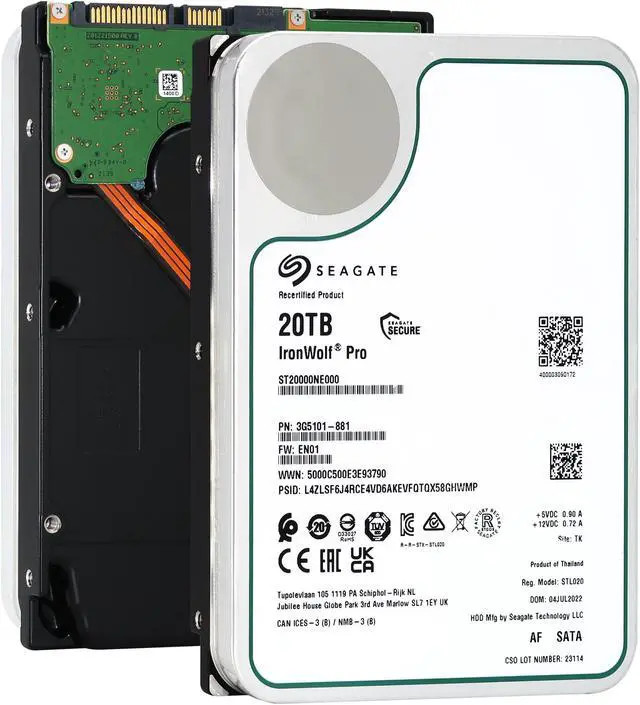 Seagate HD3.5 SATA3 20TB ST20000NE000 (Rec.) Recertified 12Month Warranty (ST20000NE000-REC) thumbnail
