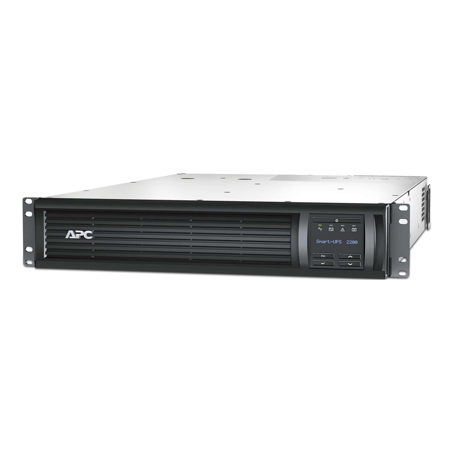 APC Smart-UPS, Line Interactive, 2200VA, Rackmount, 120V, 10x NEMA 5-15R stopcontacten, SmartSlot, Auto Sense Voltage 120V/230V, AVR, LCD (SMT2200R2X167) thumbnail
