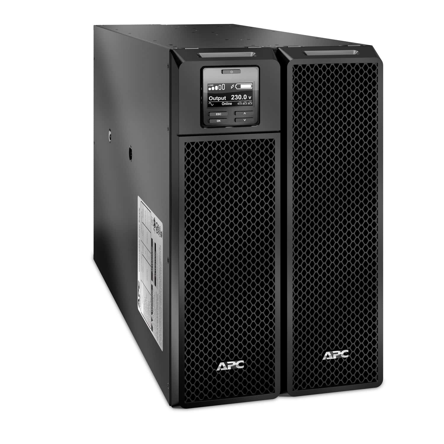 APC Smart-UPS On-Line, 10kVA/10kW, Rekmontage 6U, 230V/400V, 4x IEC 32A uitgang, Netwerkkaart+SmartSlot, Verlengde runtime, met aangepaste PDU en Rail kit (SRT10RMXLIX806) thumbnail