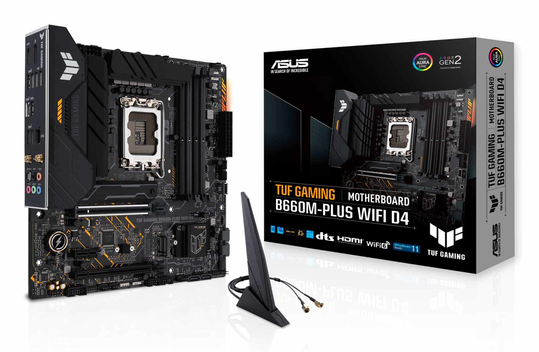 ASUS TUF GAMING B660M- PLUS WIFI D4 Intel B660 LGA 1700 micro ATX (90MB1930-M0EAY0) thumbnail