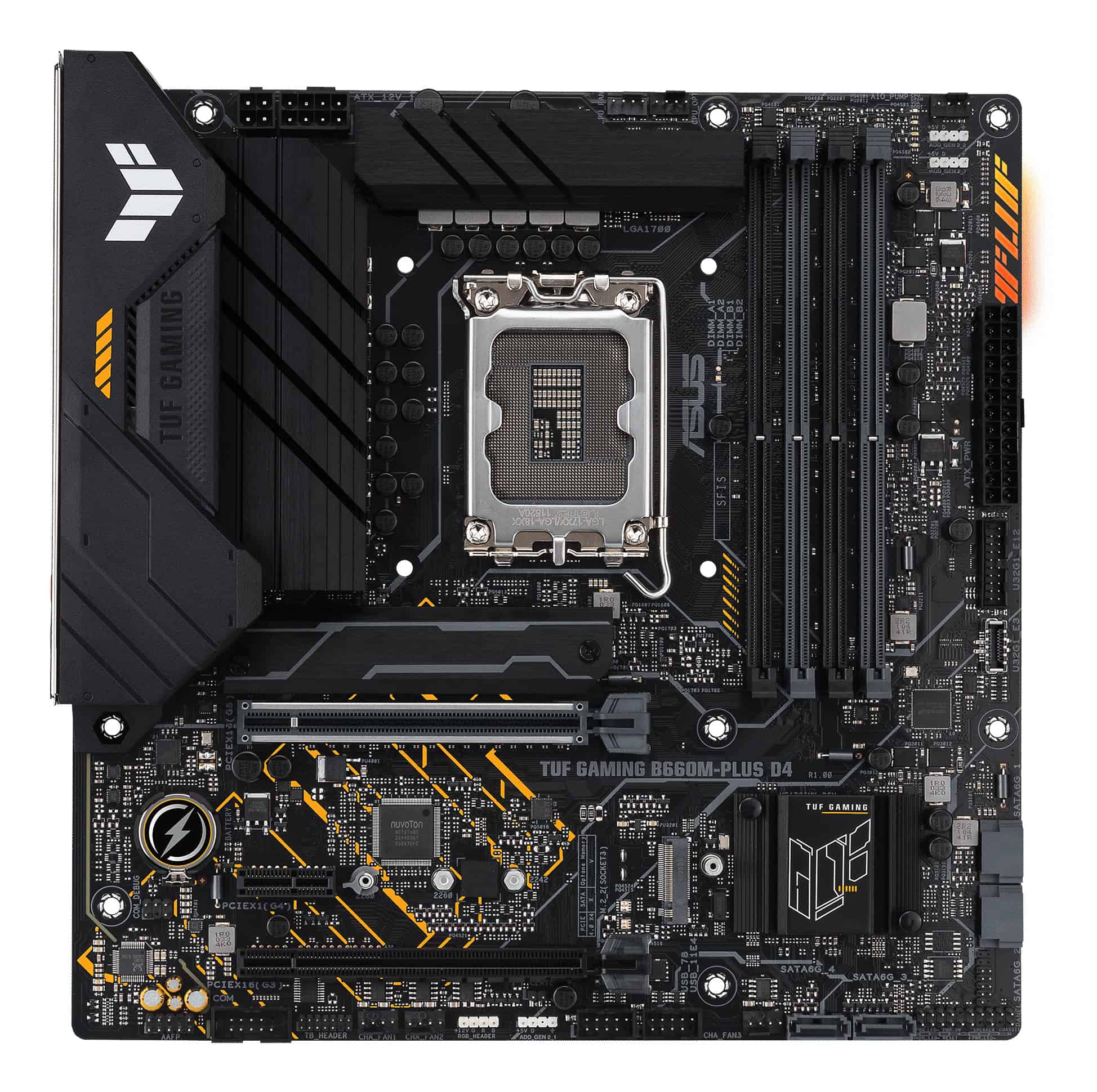 ASUS TUF GAMING B660M- PLUS D4 Intel B660 LGA 1700 micro ATX (90MB1940-M0EAY0) thumbnail