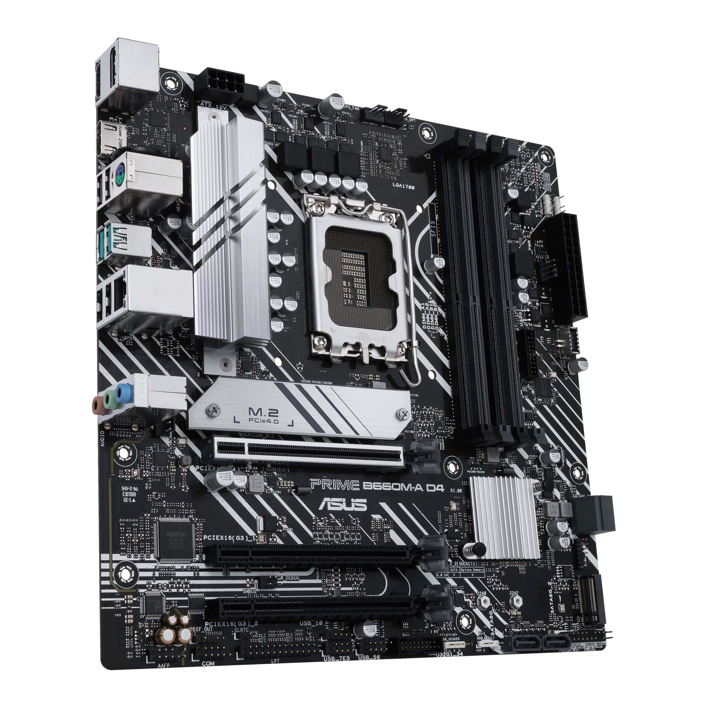 ASUS PRIME B660M-A D4 Intel B660 LGA 1700 micro ATX (90MB19K0-M0EAY0) thumbnail