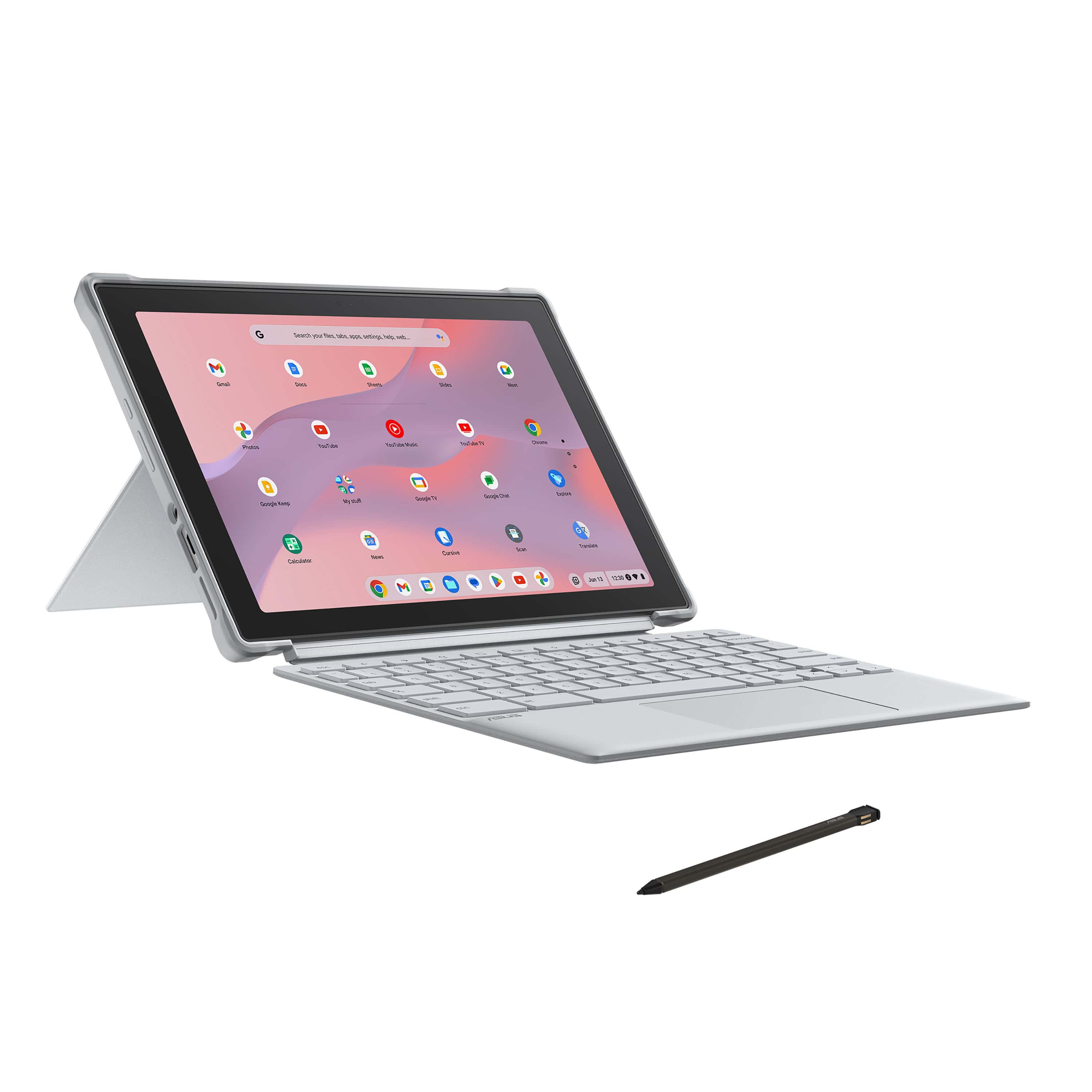 ASUS Chromebook CM30 Detachable CL3001DM2A-R70266 MediaTek Kompanio 520 26,7 cm (10.5) Touchscreen WUXGA 8 GB LPDDR4x-SDRAM 64 GB eMMC Wi-Fi 6 (802.11ax) ChromeOS Nederlands Zilver (90NX0781-M00CZ0) thumbnail
