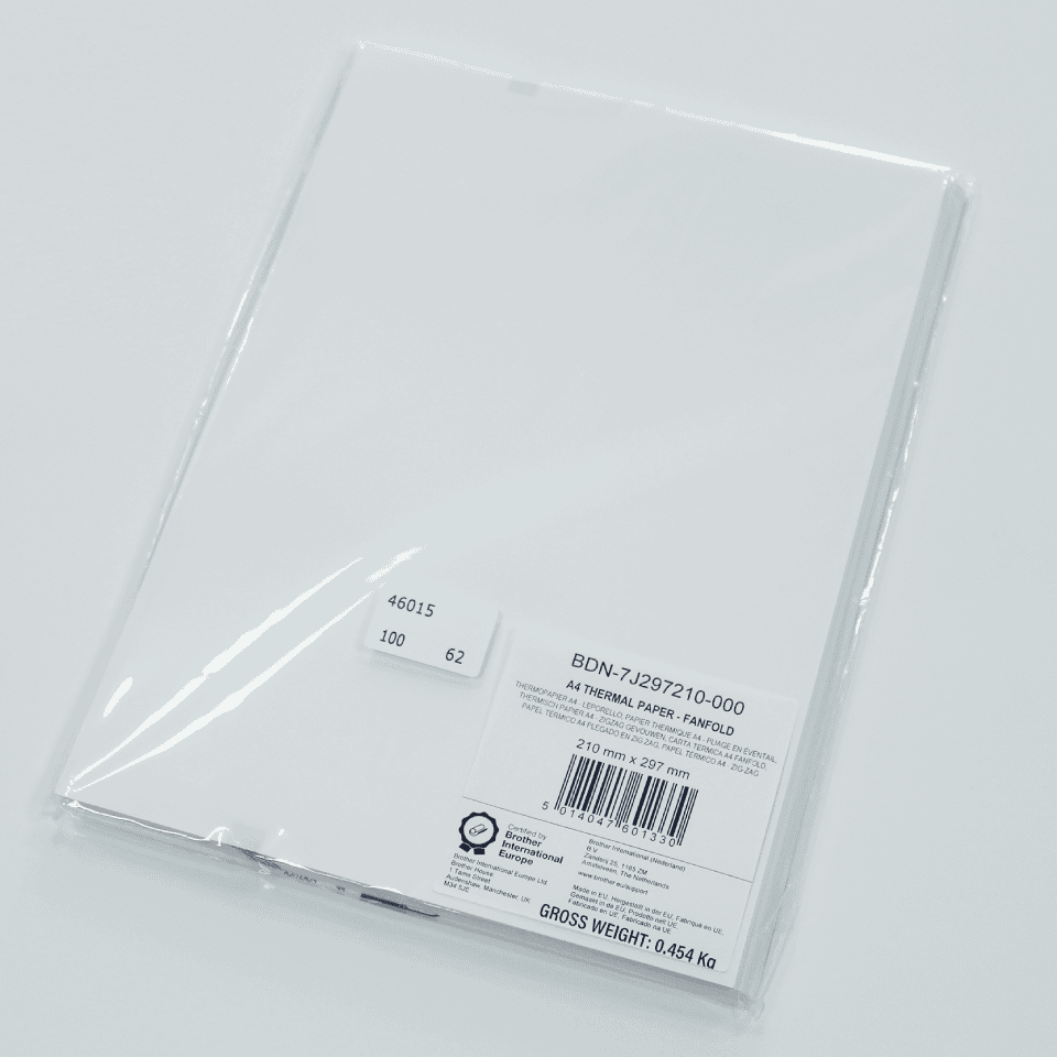 Brother PREMIUM A4 THERMAL PAPER FANFOLD(100 SHE (BDN7J297210000) thumbnail
