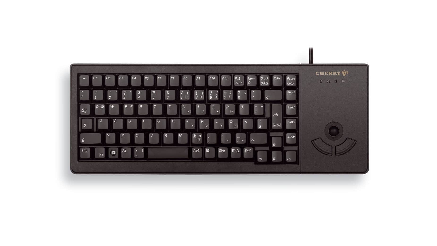 CHERRY XS Trackball toetsenbord Universeel USB Zwart (G84-5400LUMGB-2) thumbnail