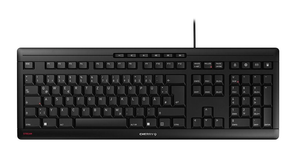 CHERRY STREAM toetsenbord Thuis/Werk USB QWERTY Portugees Zwart, Grijs (JK-8500PO-2) thumbnail
