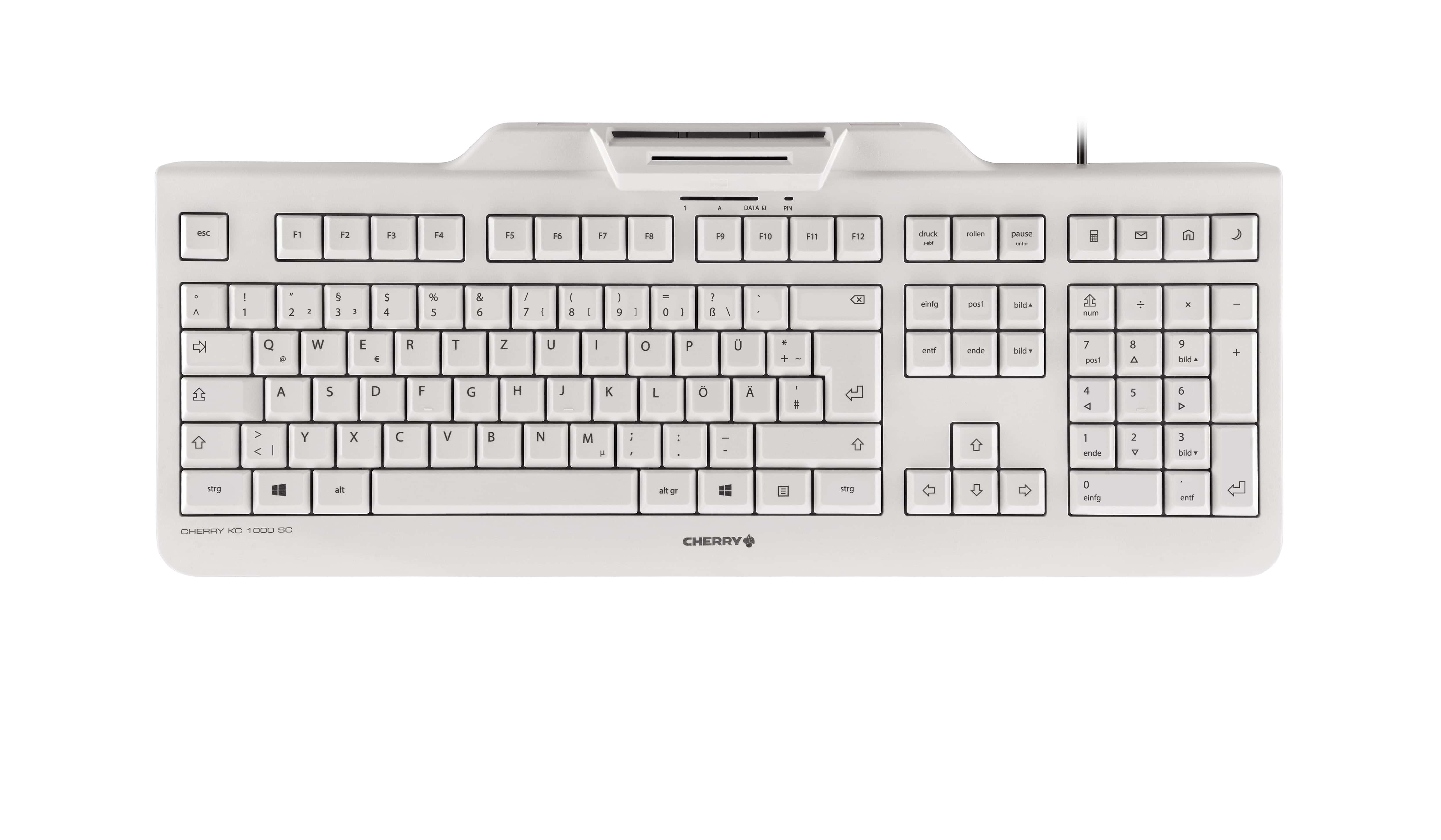 CHERRY KC 1000 SC toetsenbord Kantoor USB QWERTY Amerikaans Engels Grijs (JK-A0100EU-0) thumbnail