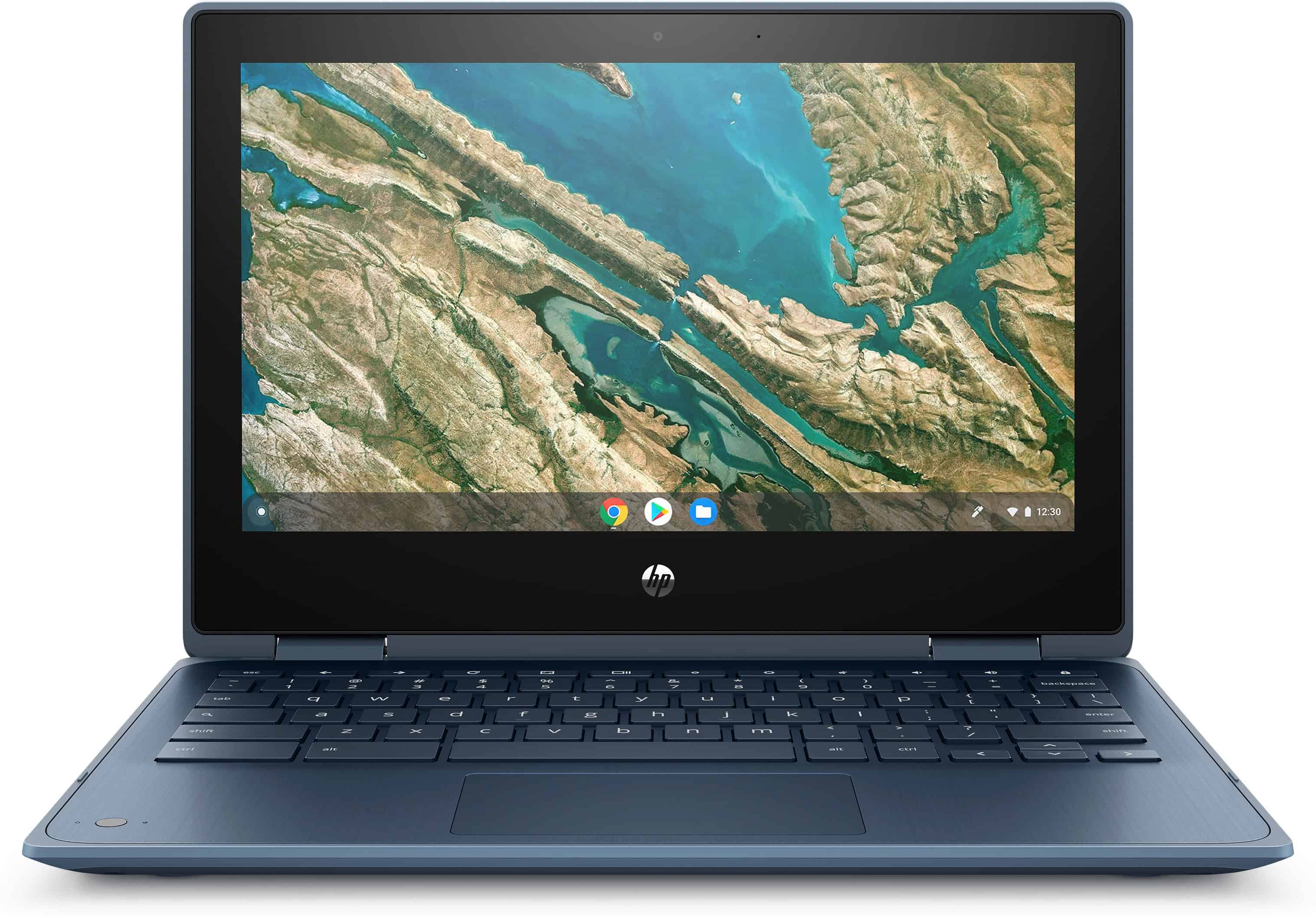 HP Chromebook x360 11 G3 EE Intel® Celeron® N4020 29,5 cm (11.6") Touchscreen HD 4 GB LPDDR4-SDRAM 32 GB eMMC Wi-Fi 5 (802.11ac) ChromeOS Blauw (10X26EA#ABH) thumbnail