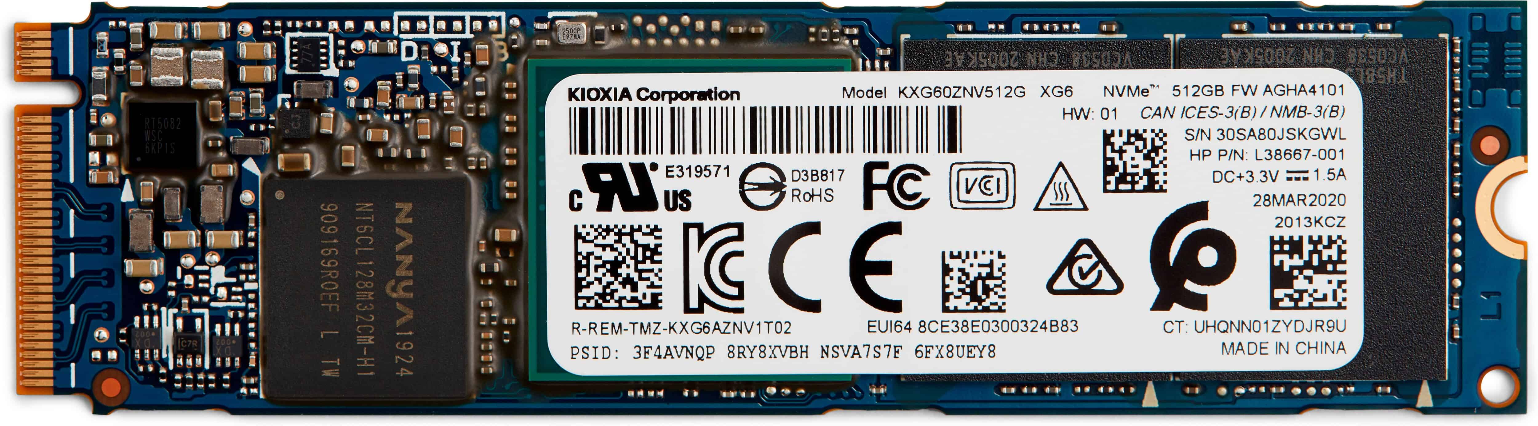 HP 1D0H7AA internal solid state drive 512 GB M.2 PCI Express 3.0 NVMe (1D0H7AA) thumbnail