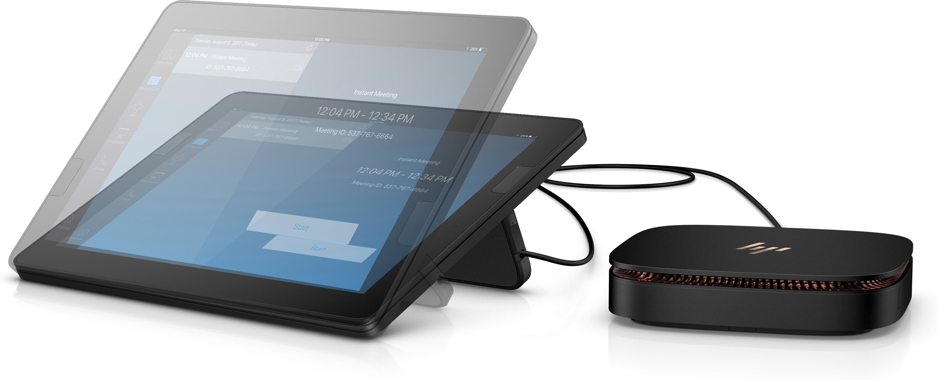 HP Elite Slice Intel® Core™ i7 i7-7700T 16 GB DDR4-SDRAM 128 GB SSD Windows 10 IoT Enterprise USFF Mini PC Zwart (2U5E6AW#ABH) thumbnail