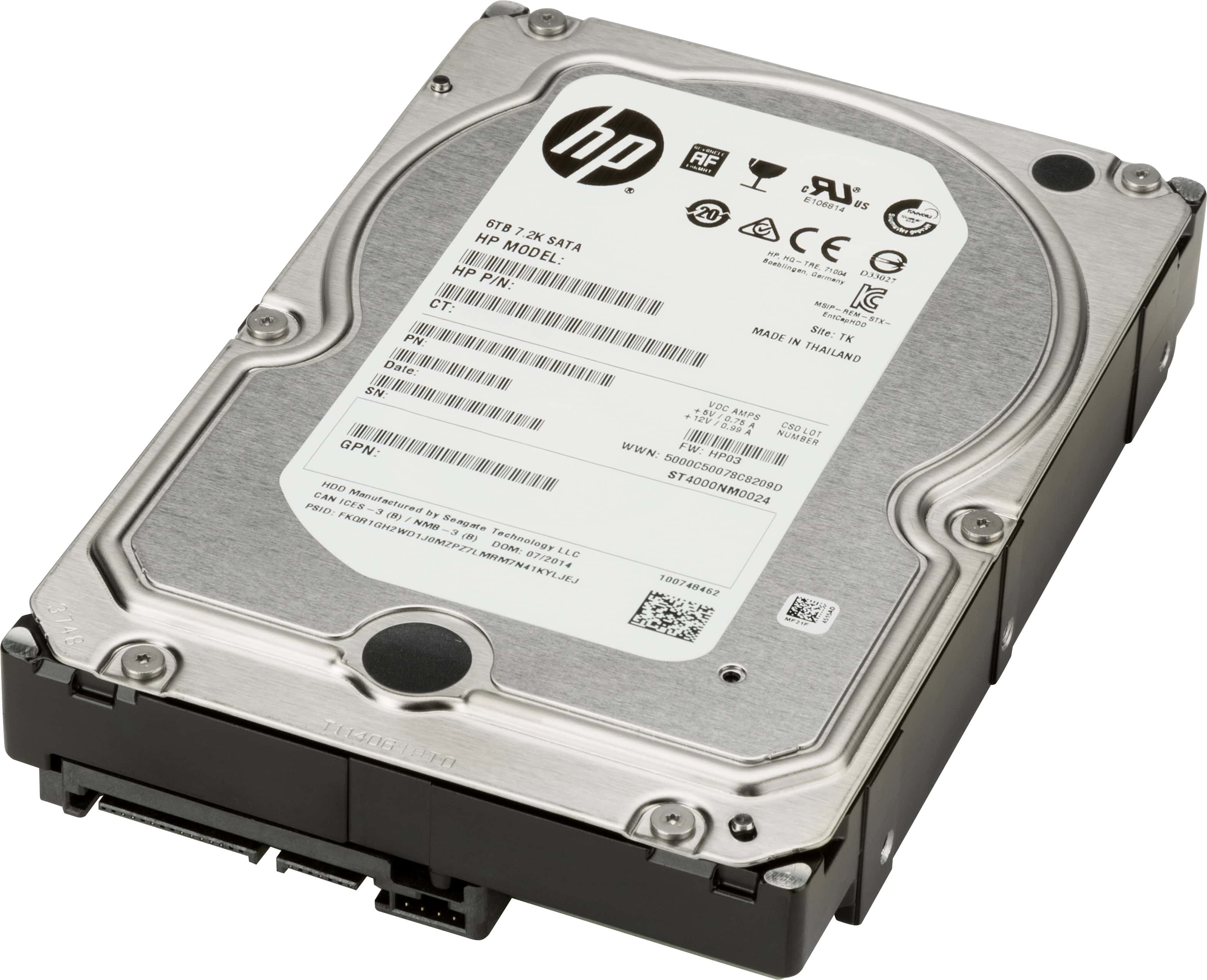 HP 3DH90AA interne harde schijf 6 TB 7200 RPM 3.5" SATA (3DH90AA) thumbnail