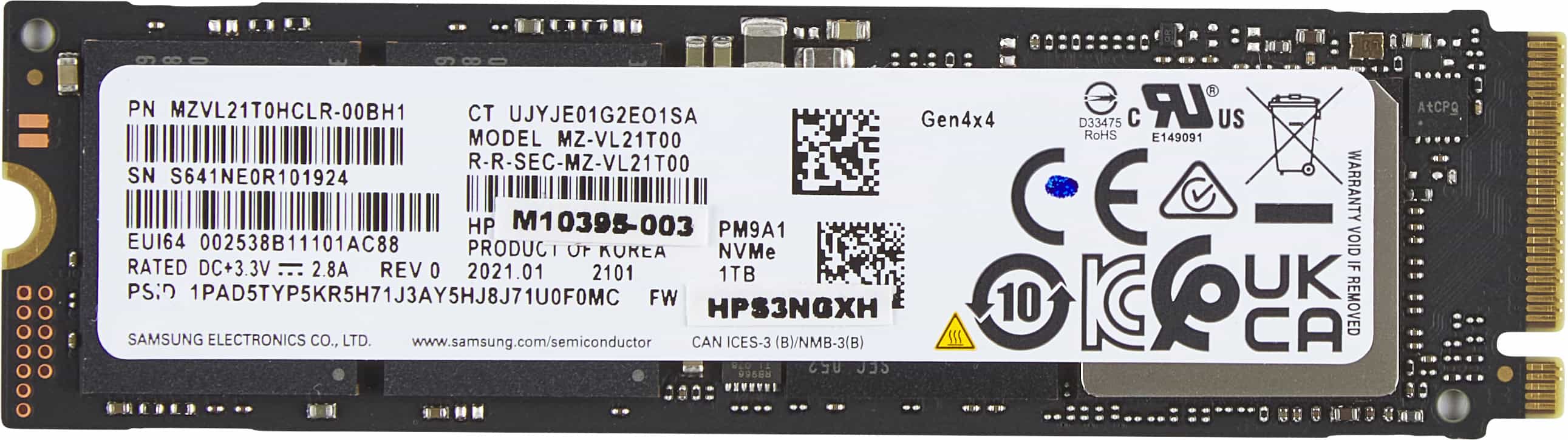 HP 1TB PCIe-4x4 NVMe M.2 SSD PCI Express 4.0 (5R8Y0AA) thumbnail