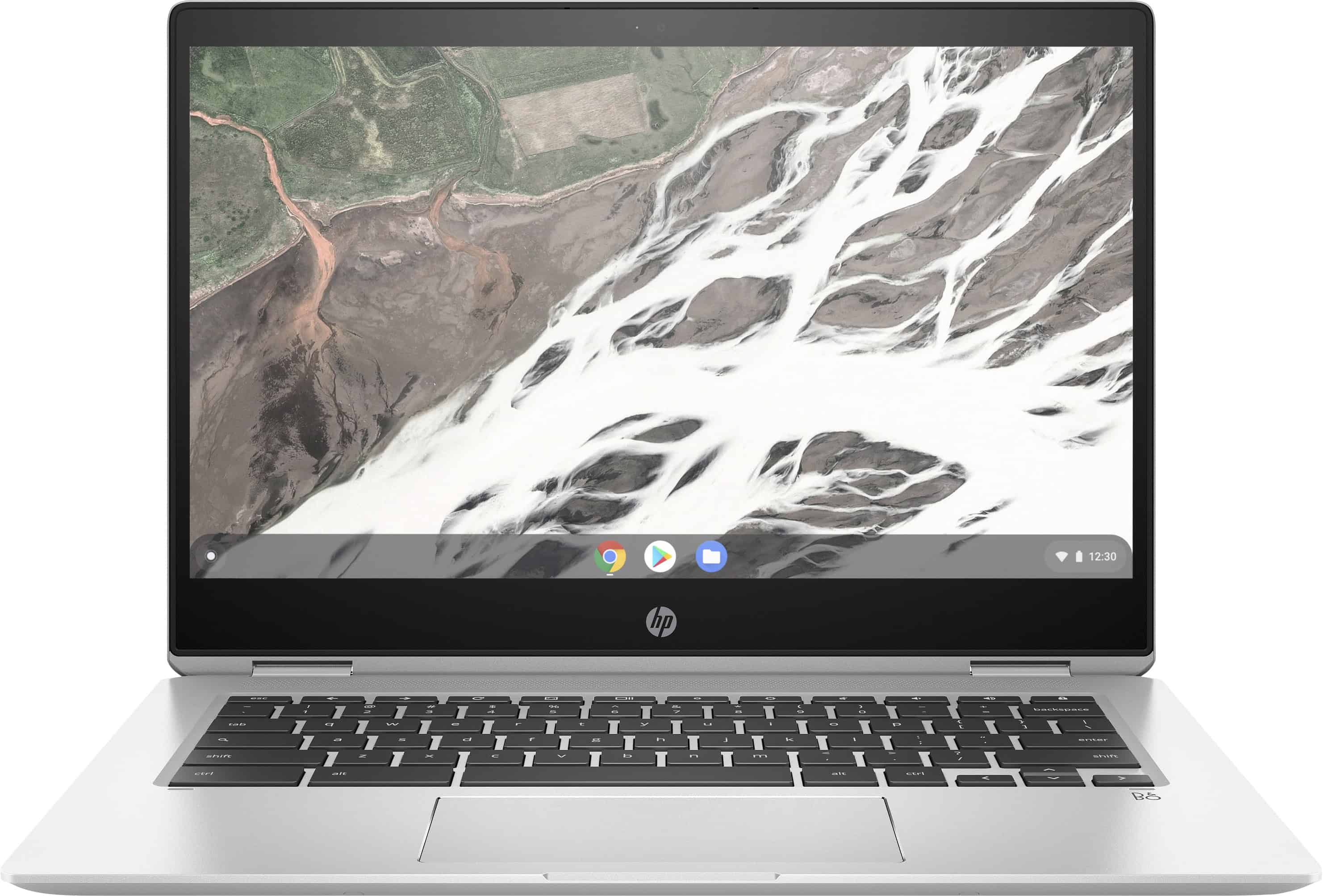 HP Chromebook x360 14 G1 Intel® Pentium® Gold 4417U 35,6 cm (14") Touchscreen Full HD 8 GB DDR4-SDRAM 32 GB Flash Wi-Fi 5 (802.11ac) ChromeOS Zilver (6BP69EA#ABH) thumbnail