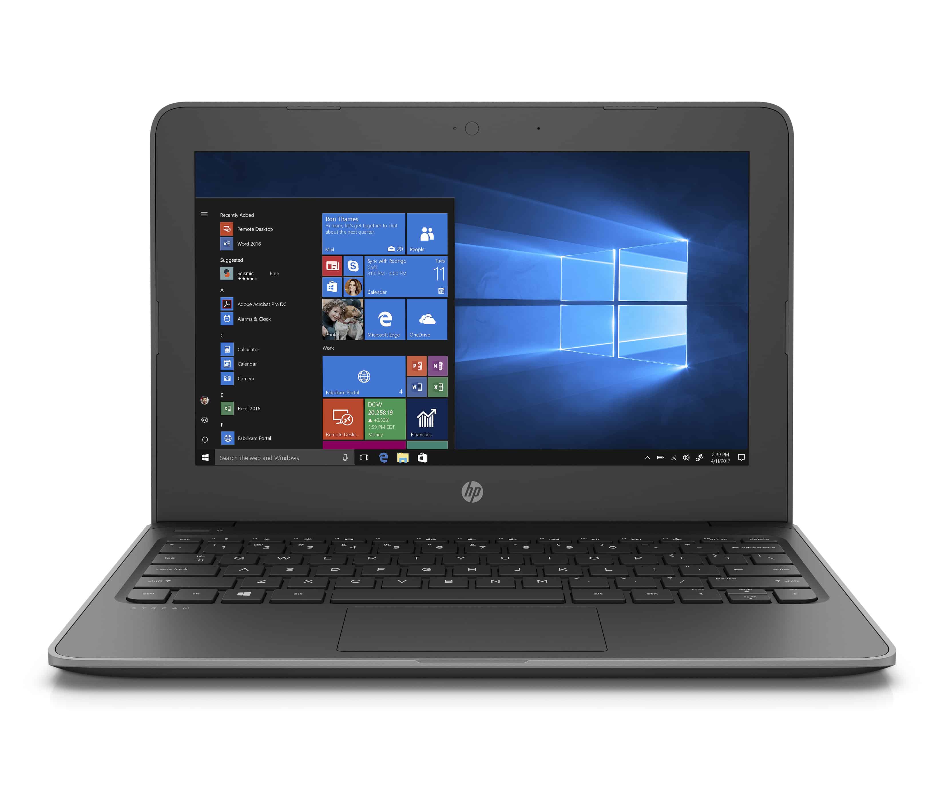 HP Stream 11 Pro G5 Intel® Celeron® N4100 Laptop 29,5 cm (11.6") HD 4 GB DDR4-SDRAM 64 GB eMMC Wi-Fi 5 (802.11ac) Windows 10 Home Grijs (6EB91EA#ABH) thumbnail
