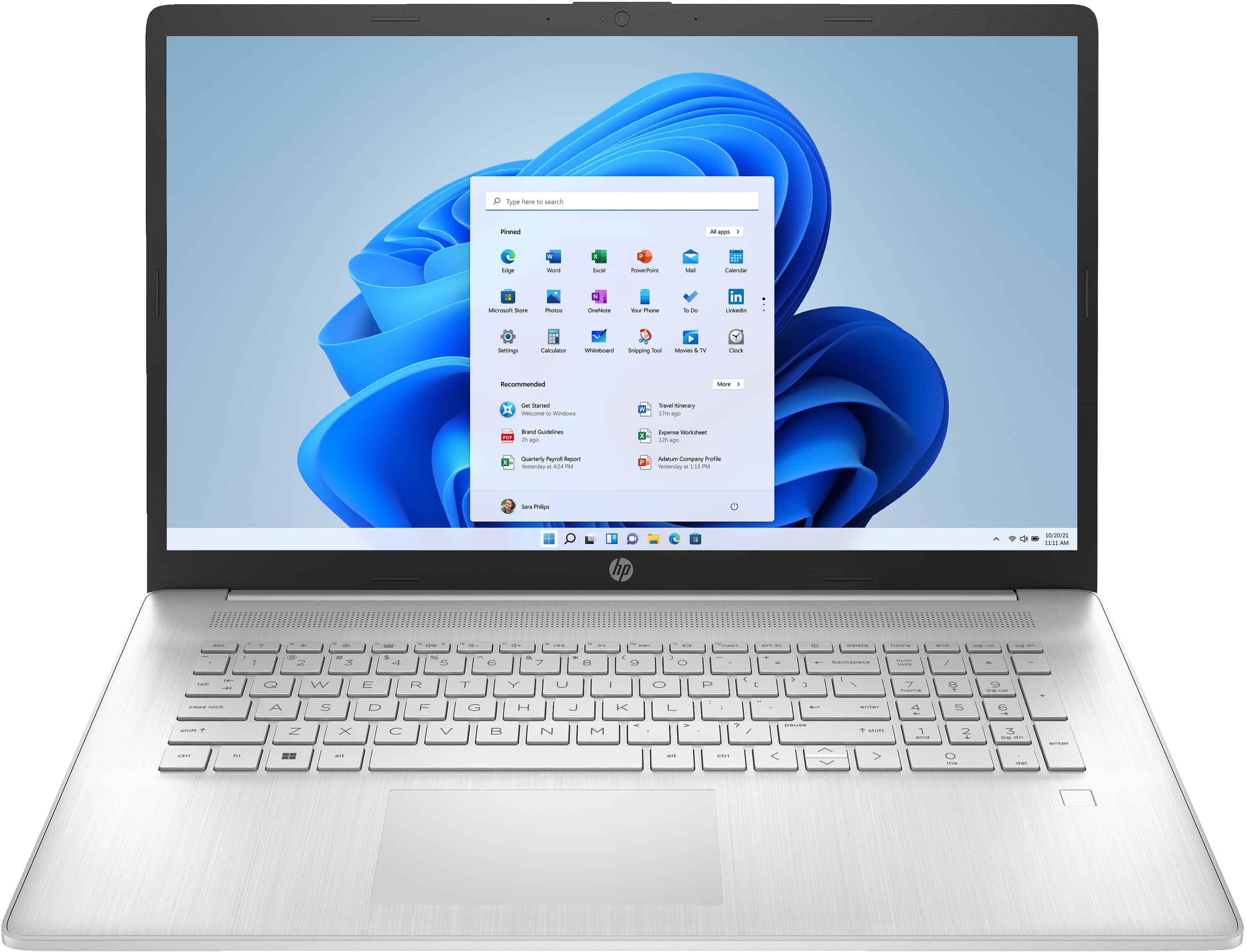HP 17-cn0340nd Intel® Core™ i3 i3-1125G4 Laptop 43,9 cm (17.3") Full HD 8 GB DDR4-SDRAM 256 GB SSD Wi-Fi 5 (802.11ac) Windows 11 Home Zilver (6L986EA#ABH) thumbnail