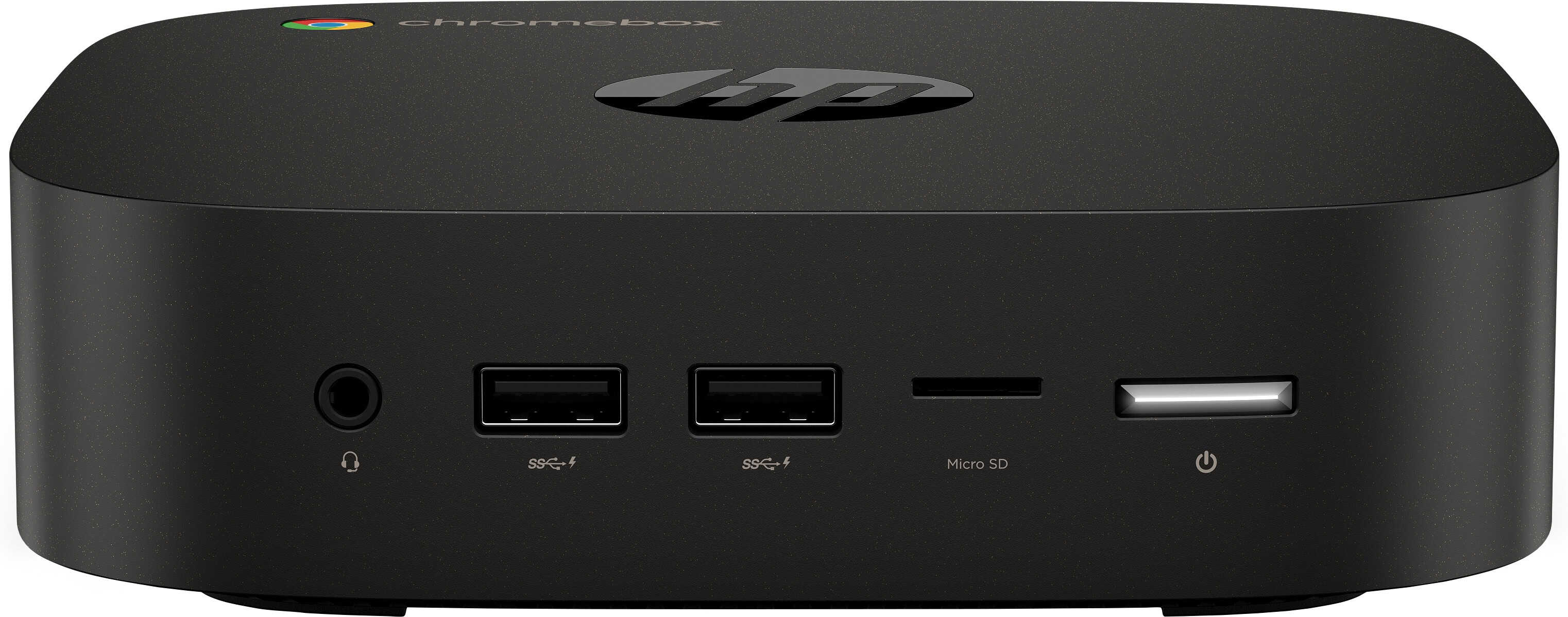 HP Chromebox G4 Intel® Celeron® 7305 4 GB DDR4-SDRAM 64 GB eMMC ChromeOS Mini PC Zwart (8T8P8EA#ABH) thumbnail