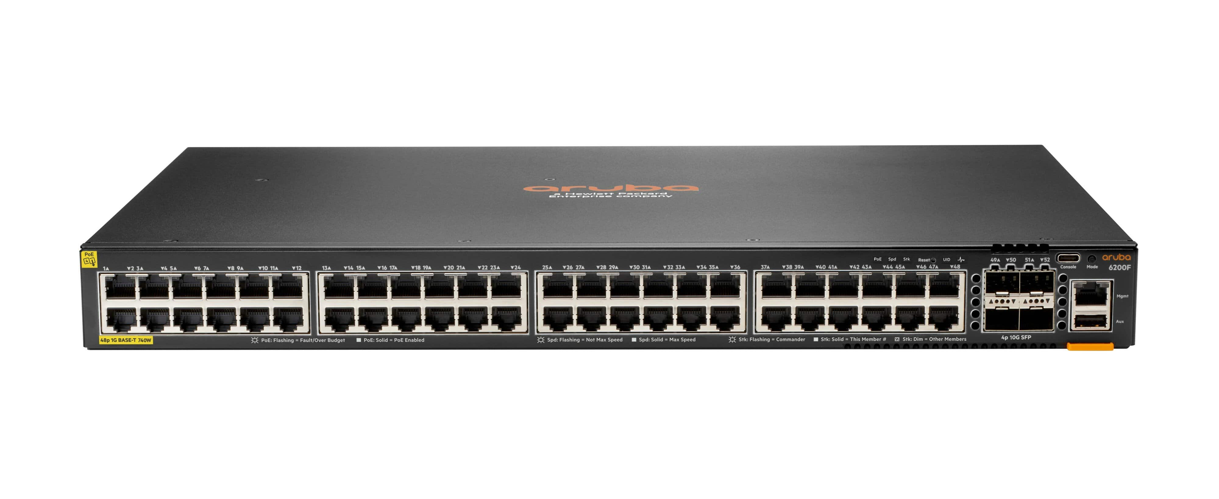 HP Aruba 6200F 48G Class4 PoE 4SFP+ 740W Switch (JL728A#ABB) thumbnail