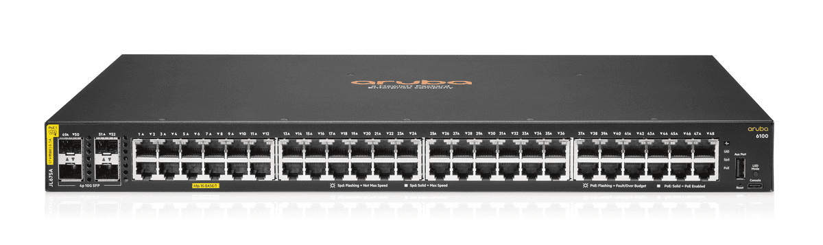 HPE Aruba Networking CX 6200F 48G 4SFP Switch EU (S0M83A#ABB) thumbnail