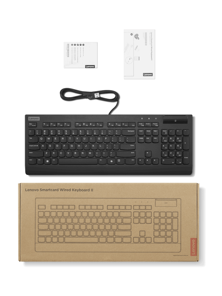 Lenovo Smartcard Wired Keyboard II AI - (4Y41R64715) thumbnail