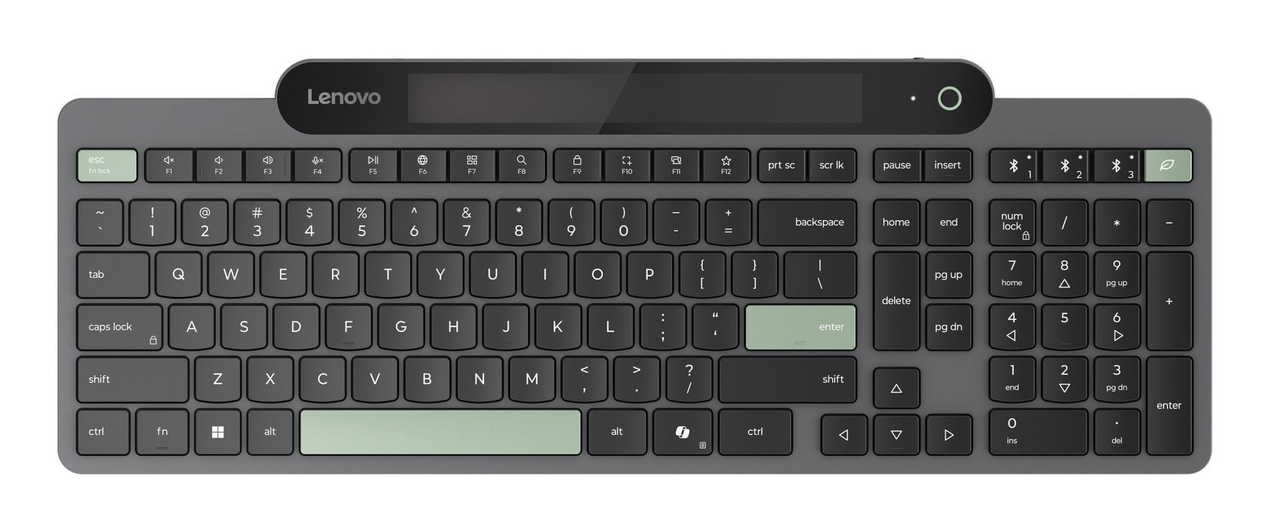 Lenovo 4Y41R69494 toetsenbord Thuis/Werk Bluetooth Amerikaans Engels Zwart, Groen (4Y41R69494) thumbnail