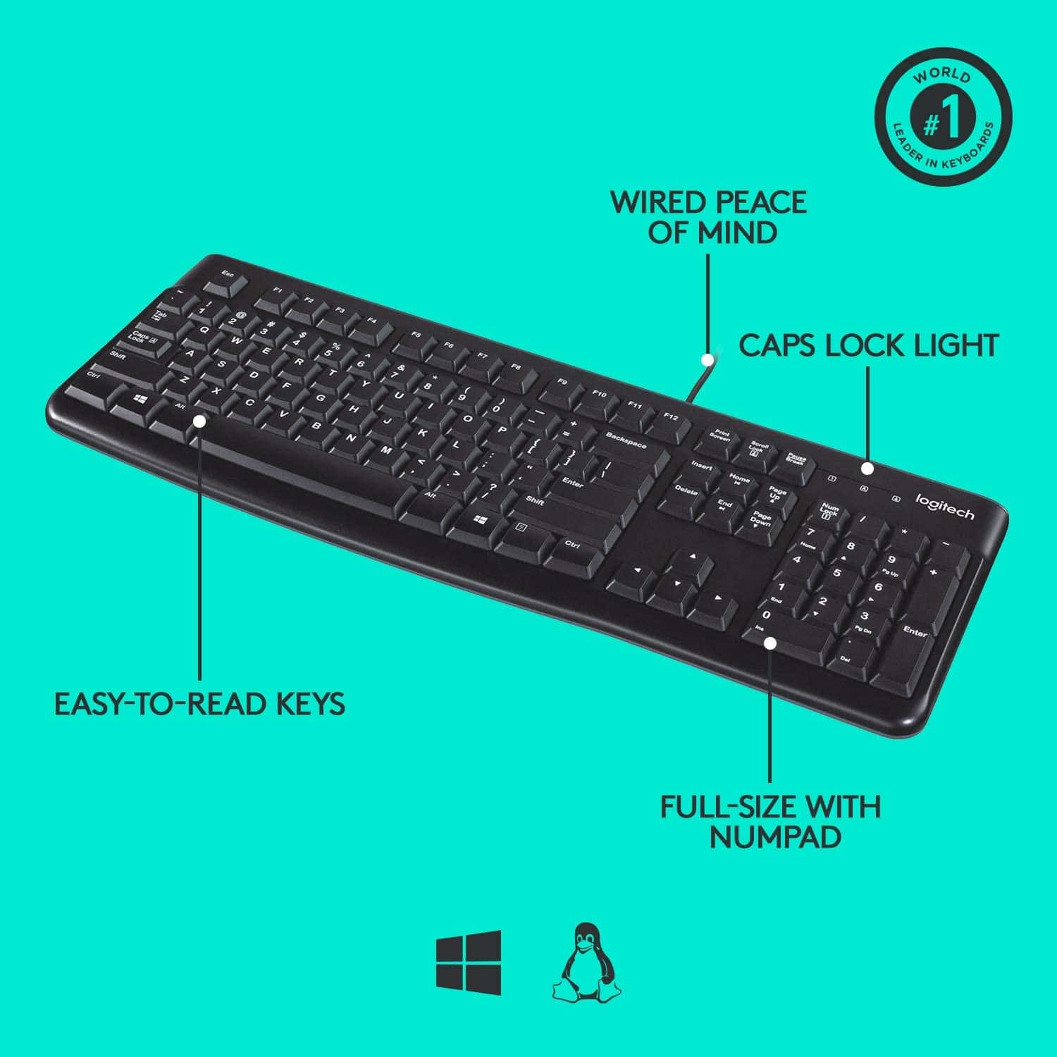 Logitech Keyboard K120 ELL - MEDITER (920-002490) thumbnail