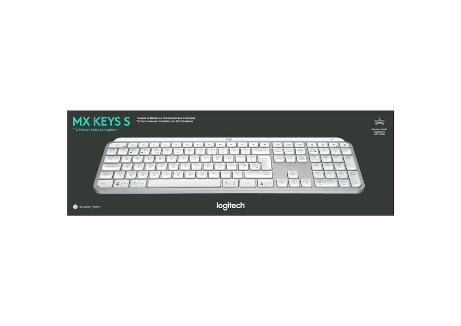 Logitech MX Keys S - PALE GREY ITA - BT - N/A - (920-011576) thumbnail