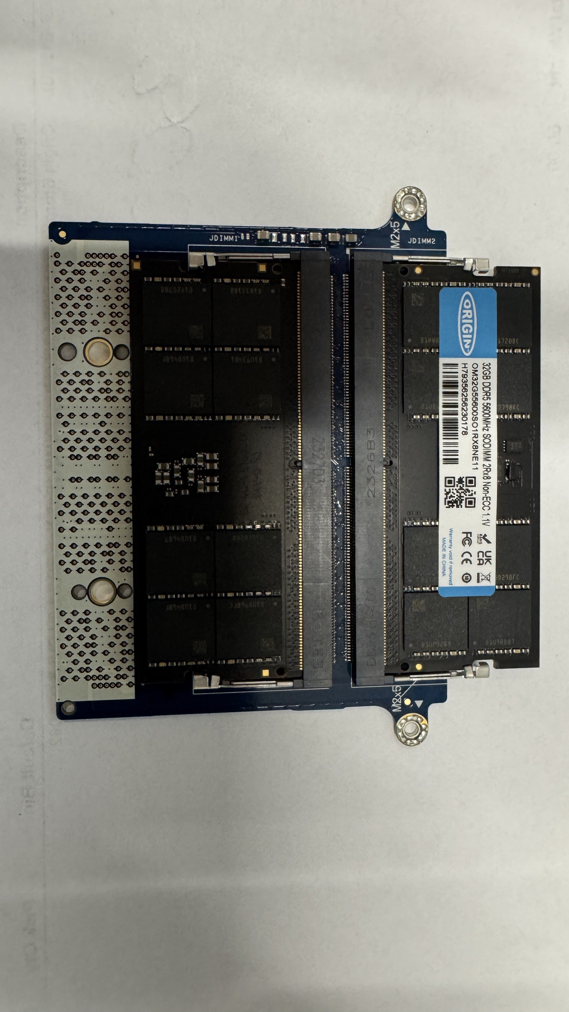 Origin Storage CAMM2XSO32GB geheugenmodule 64 GB 2 x 32 GB DDR5 262-pin SO-DIMM (CAMM2XSO32GB) thumbnail