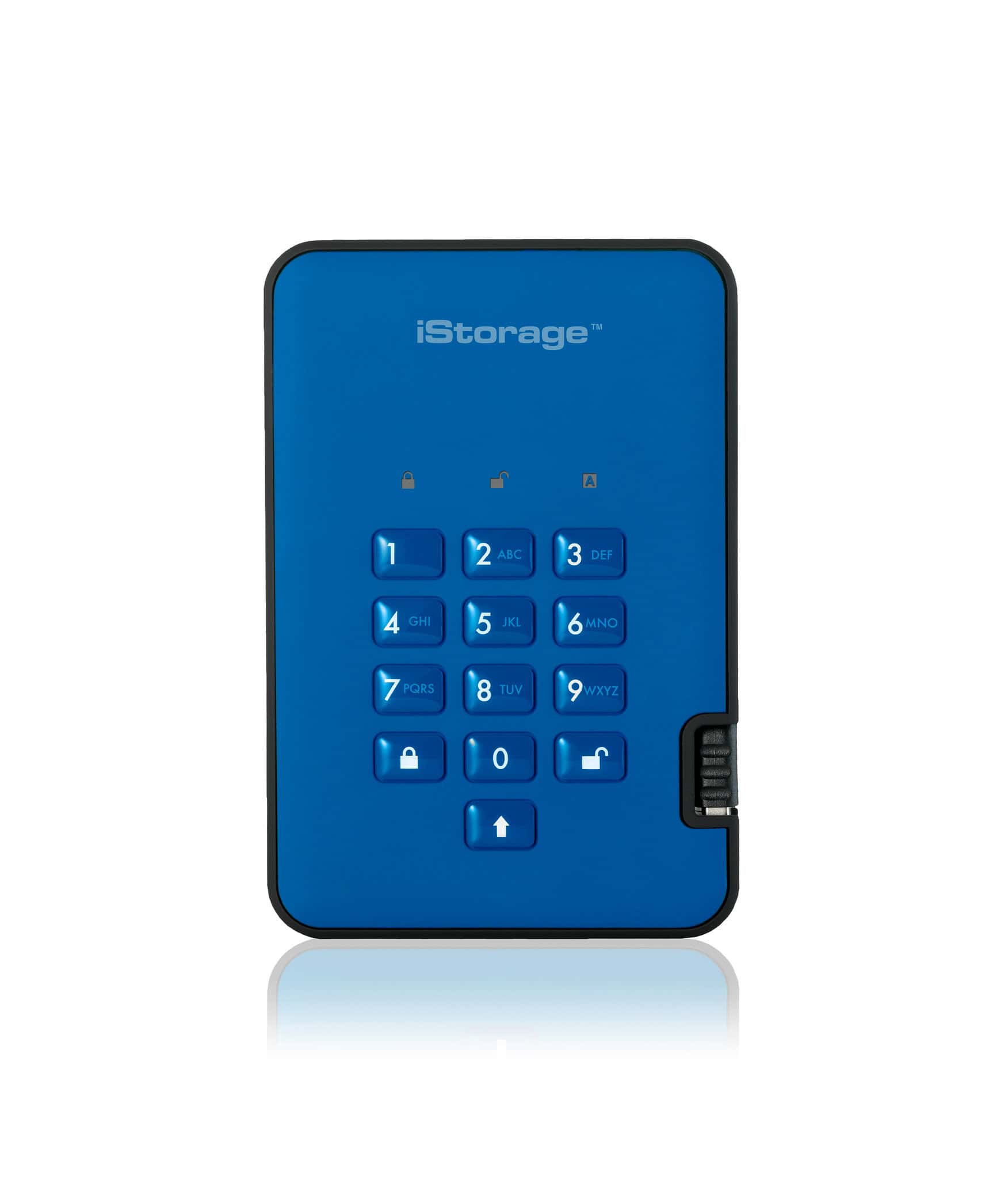 iStorage diskAshur 2 externe harde schijf 4 TB 5400 RPM USB Type-A 3.2 Gen 1 (3.1 Gen 1) Blauw (IS-DA2-256-4000-BE) thumbnail