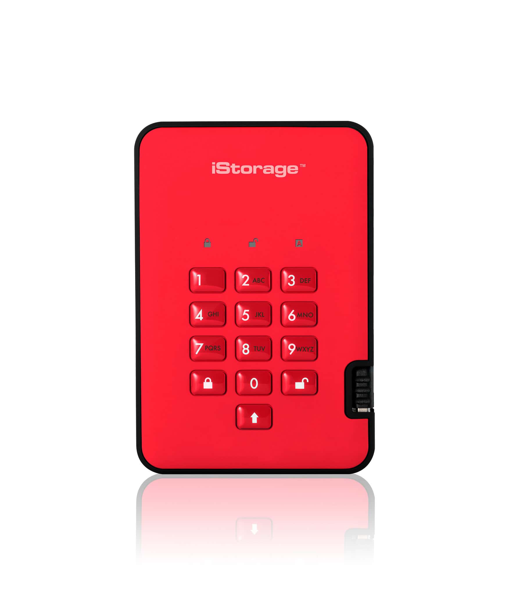 iStorage diskAshur 2 2 TB USB Type-A 3.2 Gen 1 (3.1 Gen 1) Rood (ISDA2256SSD2000R) thumbnail