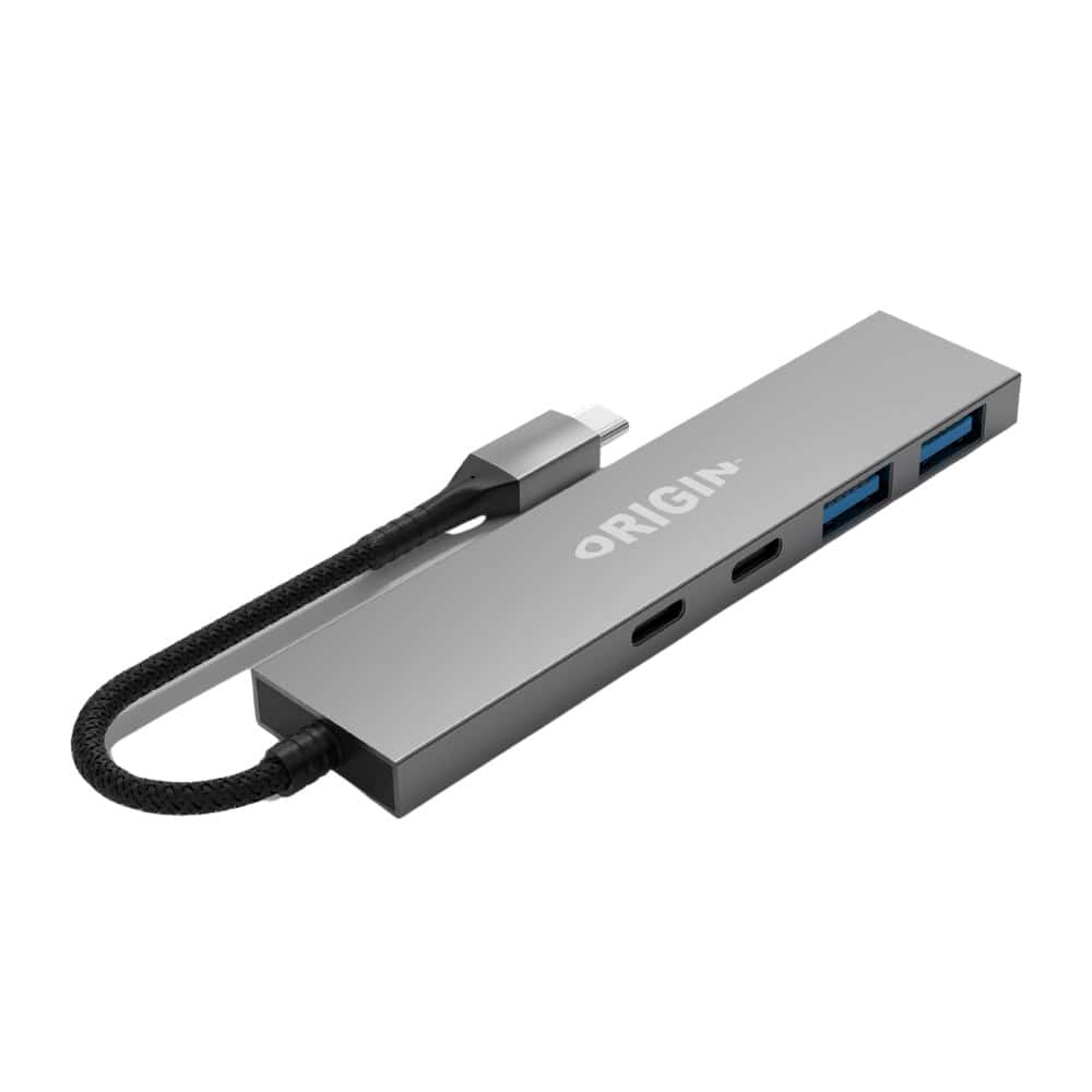 Origin Storage OS-HUB-USB3/C laptop dock & poortreplicator Bedraad USB 3.2 Gen 1 (3.1 Gen 1) Type-A + Type-C Grijs (OS-HUB-USB3/C) thumbnail